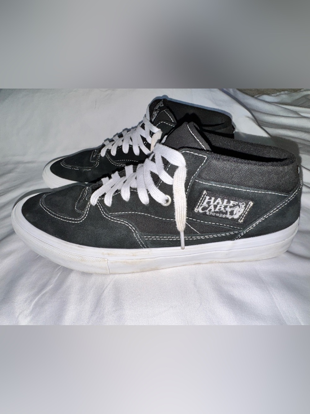 Vans Half Cab Black & White Skate Shoes